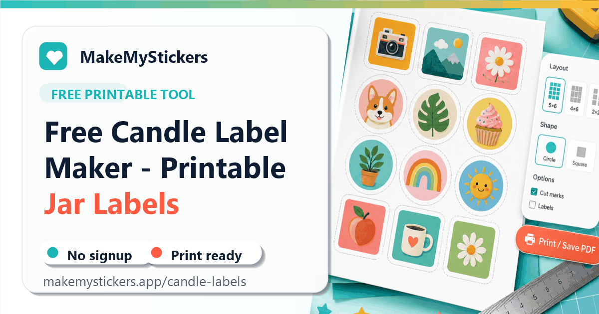 Free Candle Label Maker - Printable Jar Labels